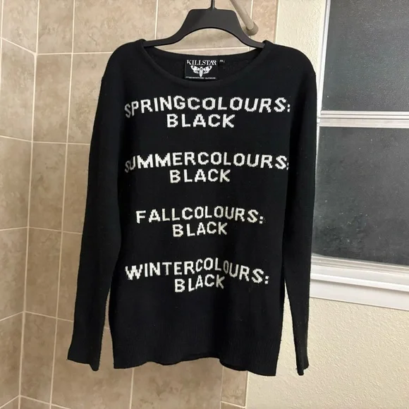 Killstar Black Season Sweater, Sz L/XL - Picture 3 of 3